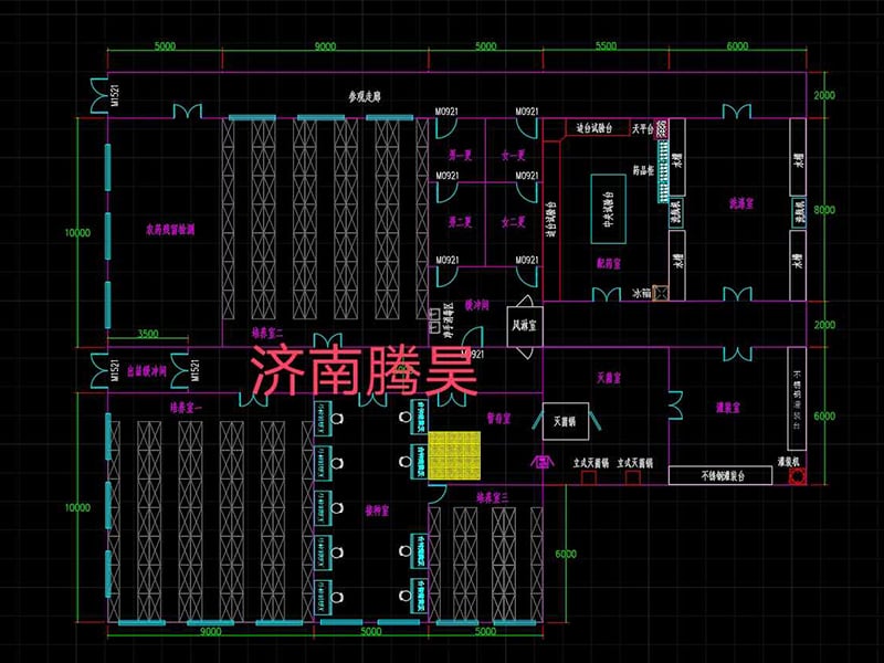 1000平米奶茶视频APP官网下载室平麵設計圖